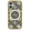 Guess GUHMP16SH4PYEEW iPhone 16 6.1 brązowy/brown hardcase IML Peony On 4G Background MagSafe